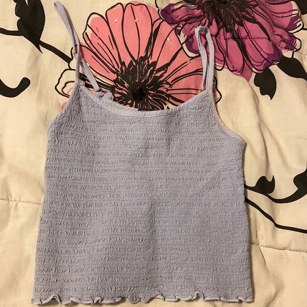 Brandy Melville light blue tank top OS, fits XS-M